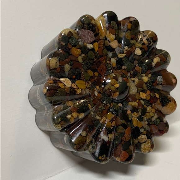 Handmade Other - Resin Floral Home Decor Doorstop Flower Natural Rock Art NWOT Handmade